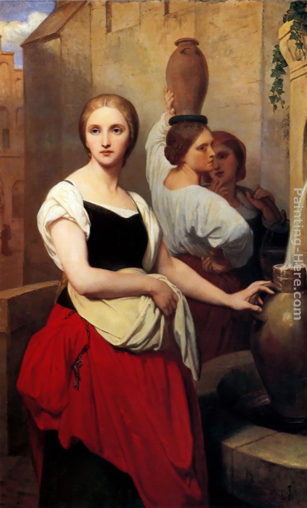 Margaret at the Fountain painting - Ary Scheffer Margaret at the Fountain art painting